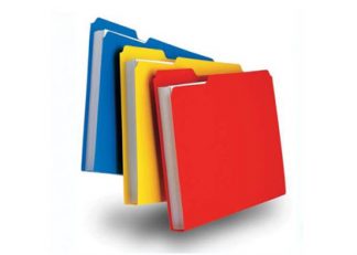 Plastic Top-Tab Folder 1/3 Cut